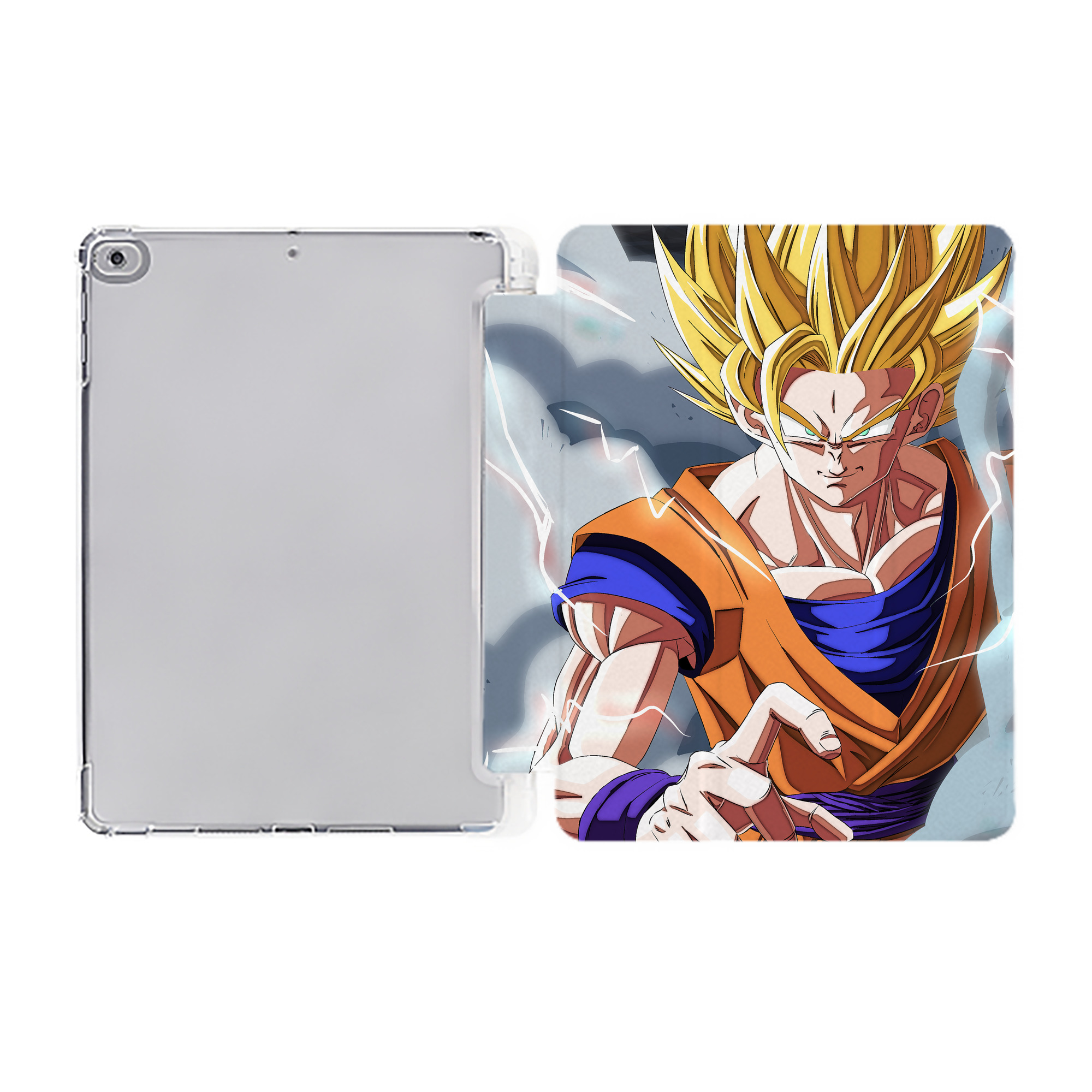 （画像用） ドラゴンボール DRAGON BALL IPad ケース ペン収納付き 三つ折りスタンド PUレザー×シリコン 対応機種9.5/10.5/10.9インチ